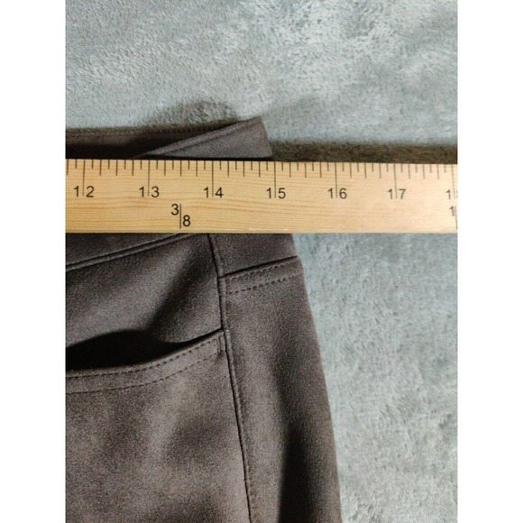 J. Jill Pants Womens 6 Brown Microsuede Skinny Leg Casual‎ Normcore - Picture 4 of 7